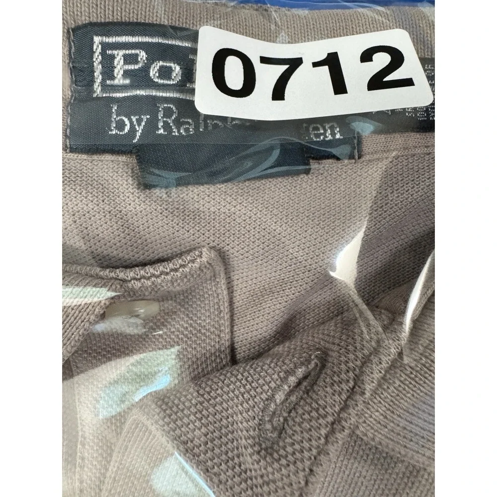 Polo Ralph Lauren Mens Polo Shirt XXL Custom Fit Gray Taupe Pony Short Sleeve